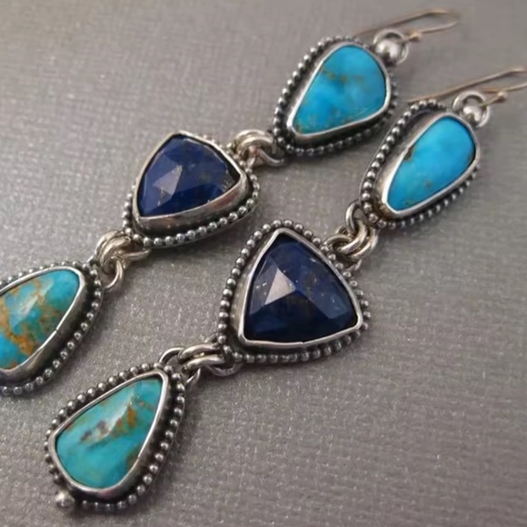 Natural Stones Drop Earrings - Picture 1 of 5